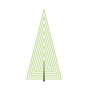 Geometric shape tree emblem for business design Stock Illustration