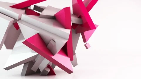 Geometric shape triangle motion background Stock Footage