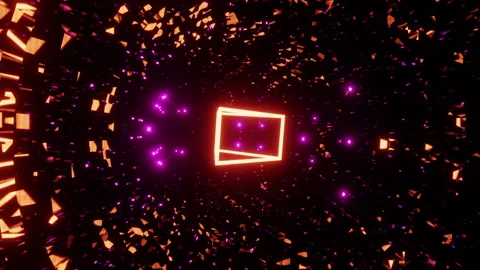 Geometric Shape Triangular Pyramid Sparkles Noise for Musical Rhythm, Rotates Stock Footage 243784720