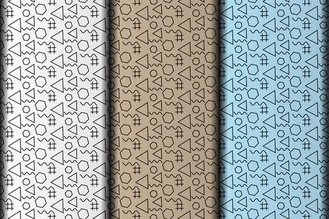 Geometric shape vector eps simple pattern design element. イラスト素材