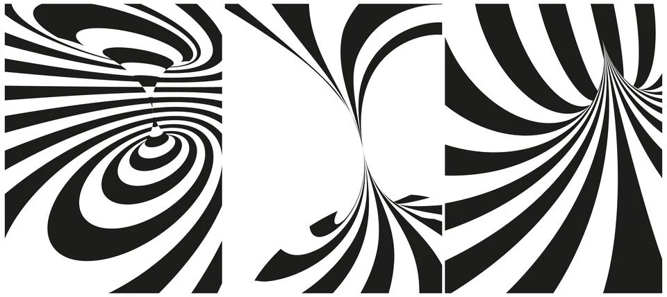 Geometric shapes. 3D abstract patterns, cyberpunk elements in trendy psychedelic Illustrazione stock