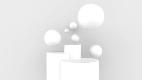 Geometric Shapes 3D Render Illustration Ilustración de archivo