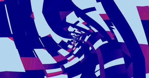 Geometric shapes in 3D space change their color Stock Footage 247393337