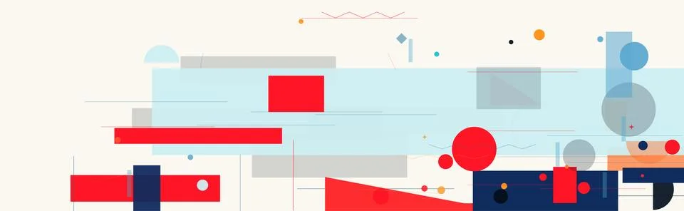 Geometric Shapes Abstract Colorful Pattern. Modern Modernistic Design Stock Illustration