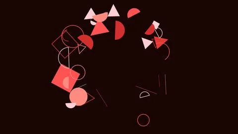 Geometric Shapes in Abstract Composition. Stockillustratie