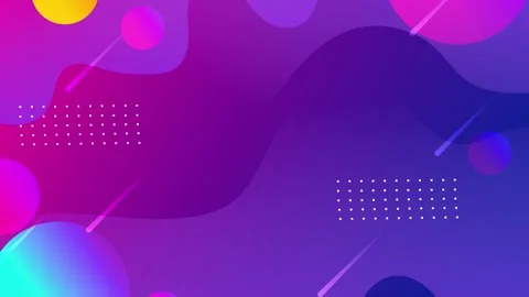 Geometric shapes and elements on a vibrant abstract background seamless 4k video Stock Footage 311608842