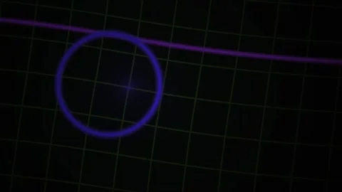 Geometric shapes and grid lines on black background. Stock Footage 335949877