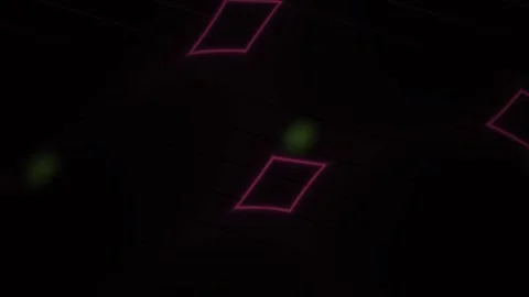 Geometric shapes and lights on dark background. Stock Footage 337459820
