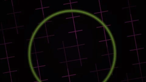 Geometric shapes and lines on black background. Stock Footage 335949882