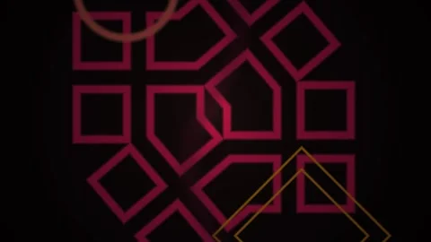 Geometric shapes and lines on black background. Stock Footage 335949889
