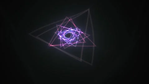 Geometric shapes and lines glowing purple. Stock Footage 340016015
