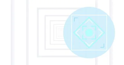 Geometric shapes and patterns in blue image over white background Stock Photos
