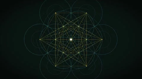 Geometric shapes and patterns form a complex design Stock Footage 337064304