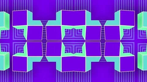 Geometric shapes and patterns in motion. 3d rendering loop animation 4K Stock Footage 270465526