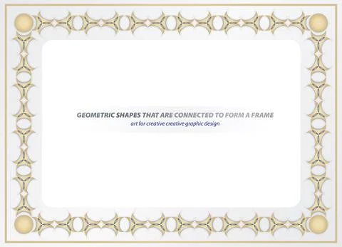 GEOMETRIC SHAPES THAT ARE CONNECTED TO FORM A FRAME Stock Illustration