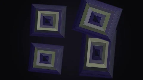 Geometric shapes arranged in layers with dark background Stock Footage 339098265