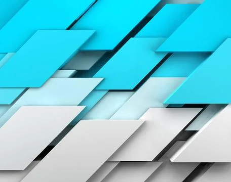 Geometric shapes background Abstract image of cubes background in blue ton... Foto stock
