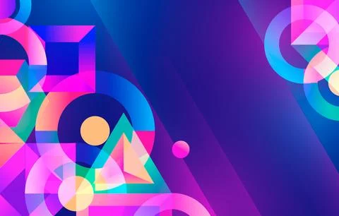 Geometric-shapes-background Stock Illustration