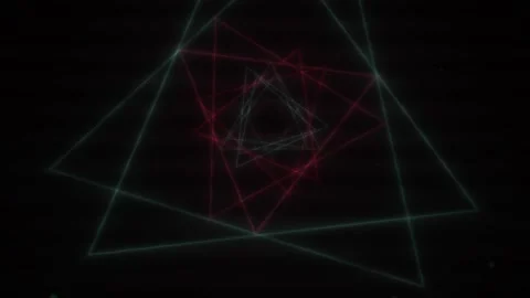 Geometric shapes in black background. Stock Footage 334523008