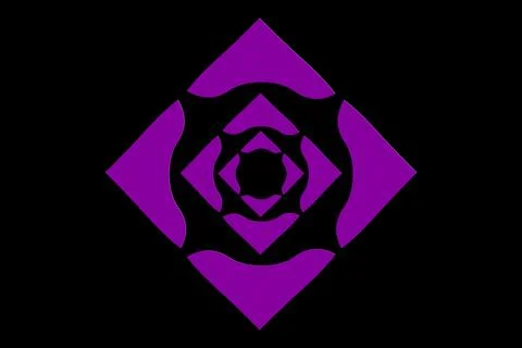 Geometric shapes on a black background. Illustrazione stock