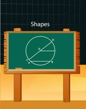 Geometric shapes of black board vector illustration.	 Stock Illustration