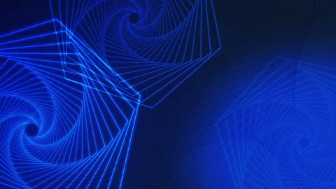 Geometric shapes on the blue background, flat animation 4K, motion graphics Stock Footage 154671770