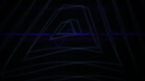 Geometric shapes with blue line. Stock Footage 340016201