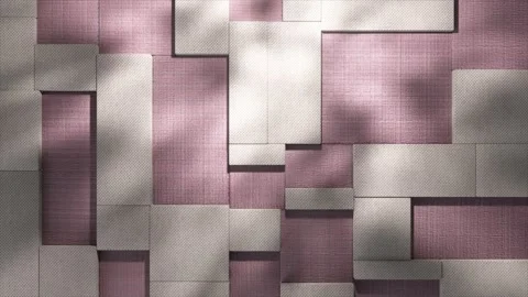 Geometric shapes casting dynamic shadows and light across textured surface Stock Footage 310439198