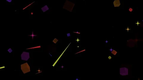 Geometric shapes colliding Stock Footage 76988792