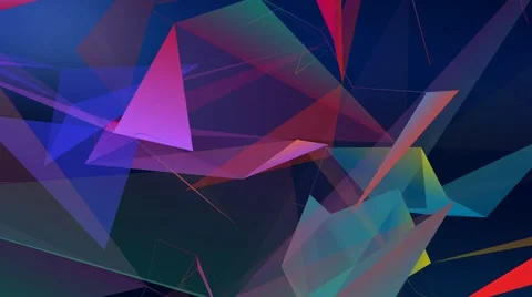 Geometric shapes color abstract motion background Vídeo Stock