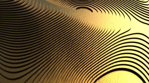 Geometric shapes of complex shape golden material Stock Illustration
