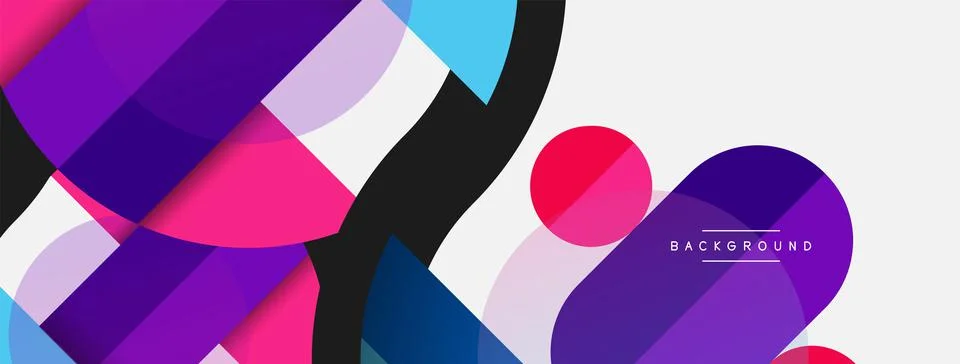 Geometric shapes composition abstract background. Circles lines and rectangles イラスト素材