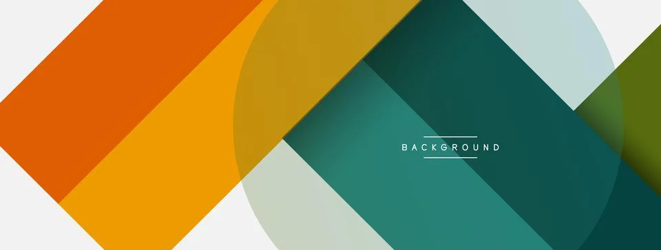 Geometric shapes composition abstract background. Circles lines and rectangles Illustrazione stock