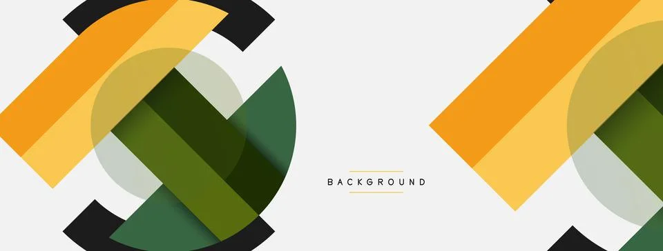 Geometric shapes composition abstract background. Circles lines and rectangles 스톡 일러스트