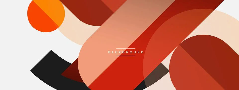 Geometric shapes composition abstract background. Circles lines and rectangles 库存插图