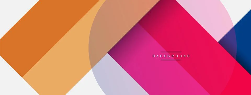 Geometric shapes composition abstract background. Circles lines and rectangles Stock Illustration