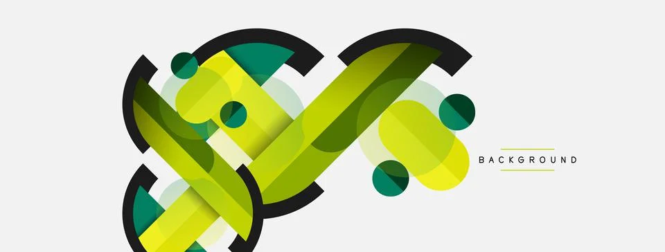Geometric shapes composition abstract background. Circles lines and rectangles 스톡 일러스트