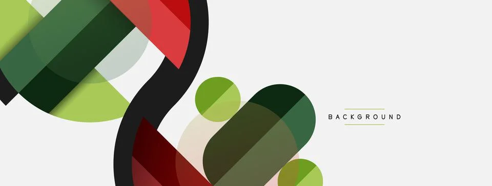 Geometric shapes composition abstract background. Circles lines and rectangles Stockillustratie