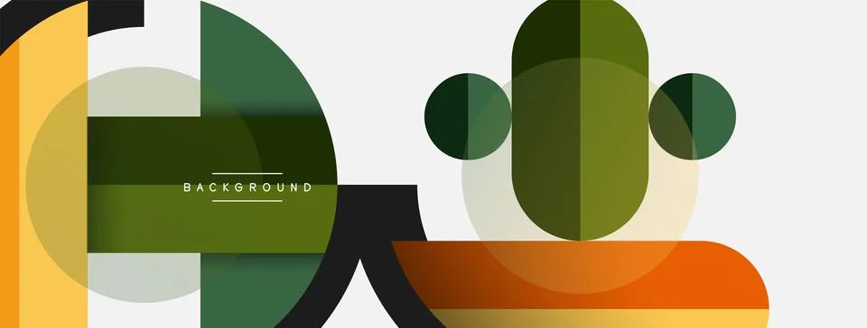Geometric shapes composition abstract background. Circles lines and rectangles イラスト素材
