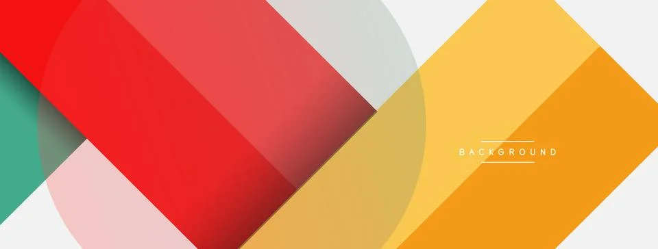 Geometric shapes composition abstract background. Circles lines and rectangles Stock Illustration