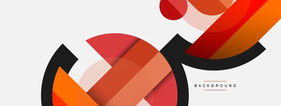 Geometric shapes composition abstract background. Circles lines and rectangles 스톡 일러스트