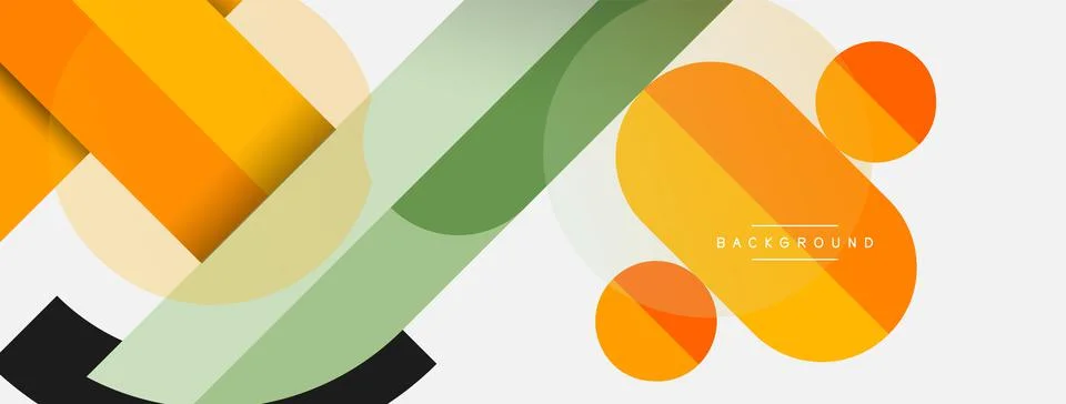 Geometric shapes composition abstract background. Circles lines and rectangles 스톡 일러스트