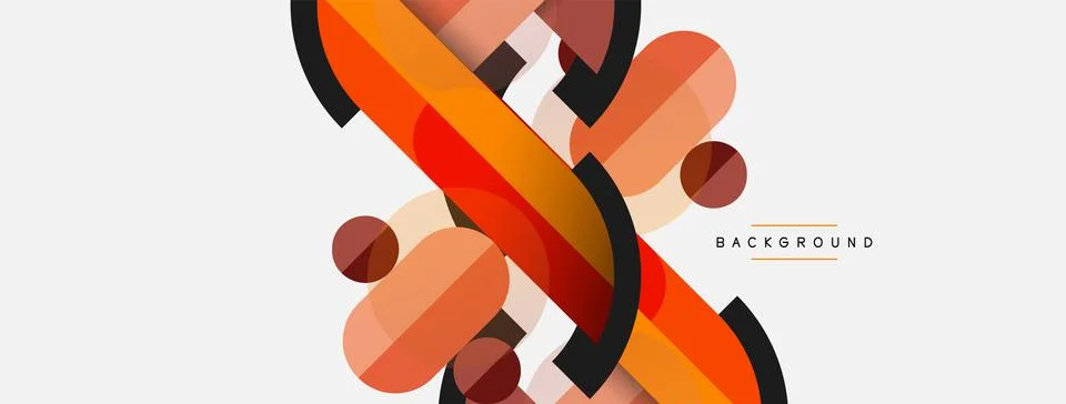 Geometric shapes composition abstract background. Circles lines and rectangles 스톡 일러스트