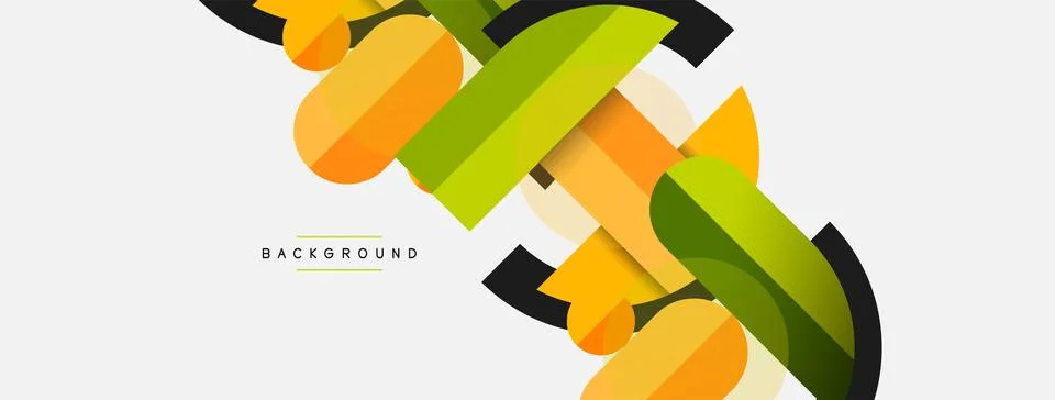Geometric shapes composition abstract background. Circles lines and rectangles 스톡 일러스트