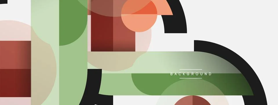 Geometric shapes composition abstract background. Circles lines and rectangles 스톡 일러스트