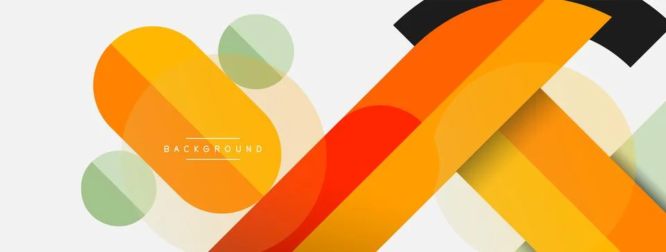 Geometric shapes composition abstract background. Circles lines and rectangles Stockillustratie