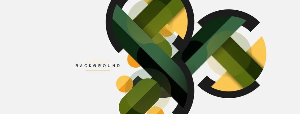 Geometric shapes composition abstract background. Circles lines and rectangles イラスト素材