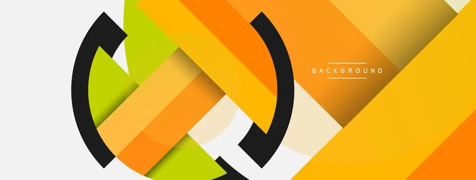 Geometric shapes composition abstract background. Circles lines and rectangles 스톡 일러스트