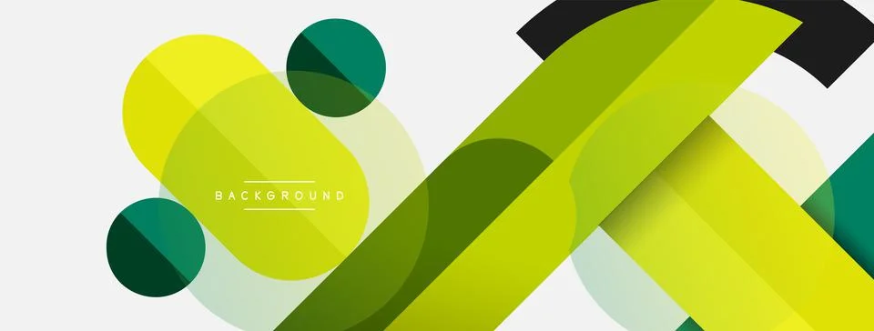 Geometric shapes composition abstract background. Circles lines and rectangles Illustrazione stock