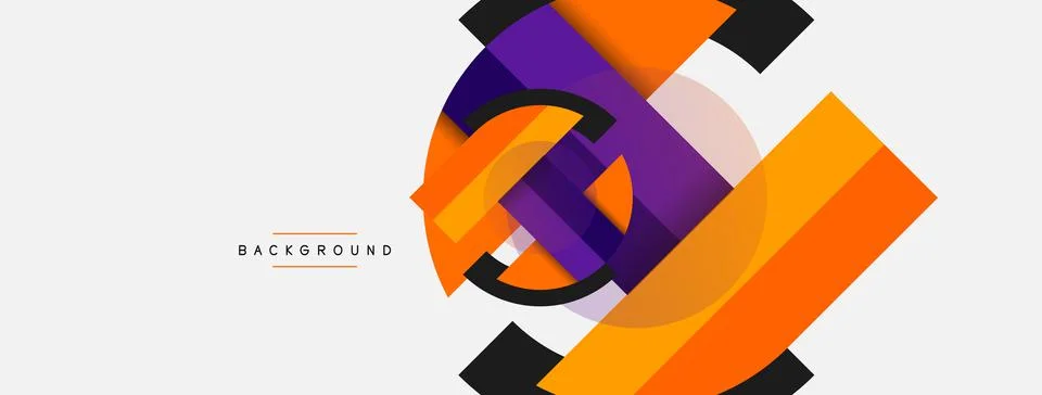 Geometric shapes composition abstract background. Circles lines and rectangles 스톡 일러스트